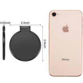 24 Pieces Mini Folding Compact Mirror Portable Round Pocket Mirror Makeup Mirror for Women Girls Travel Daily Use, 2 Colors (Black, Dark Purple)