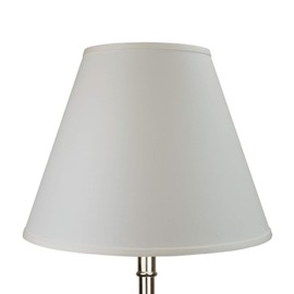 FenchelShades.com Lampshade 9" Top Diameter x 18" Bottom Diameter x 14" Slant Height with Washer (Spider) Attachment for Lamps with a Harp (Linen Ivory)