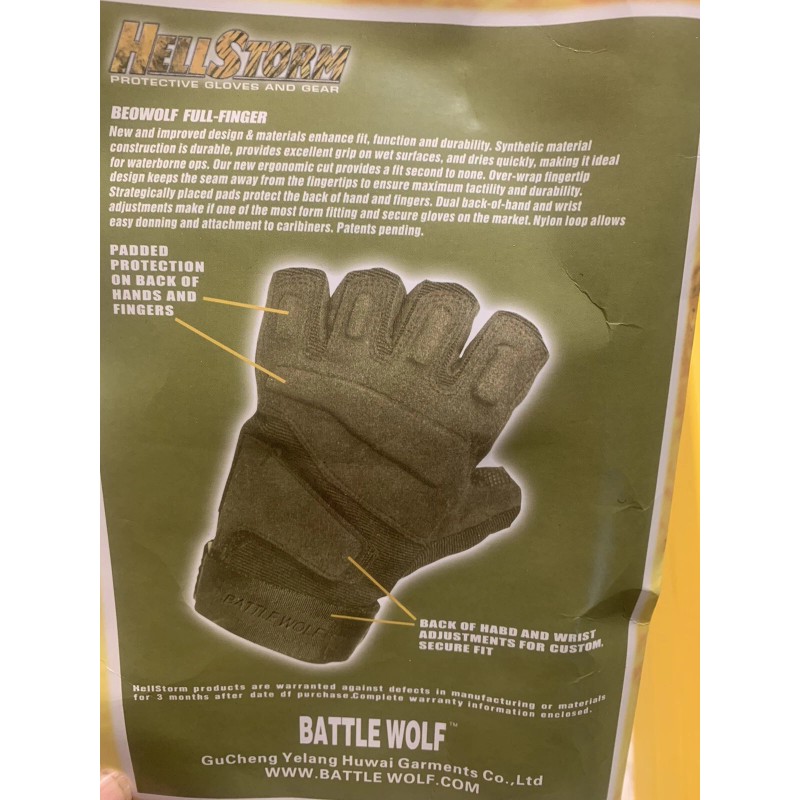 Battlewolf Battle wolf Beowolf Tactical Gloves L