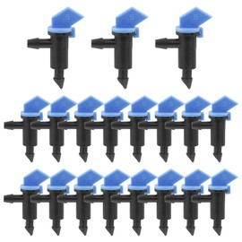 Rierdge 60 Pack 2GPH Drip Emitter Drip Emitters 8L/H Flag Irrigation Dripper for 4mm/7mm Hose for Garden Lawn, Blue