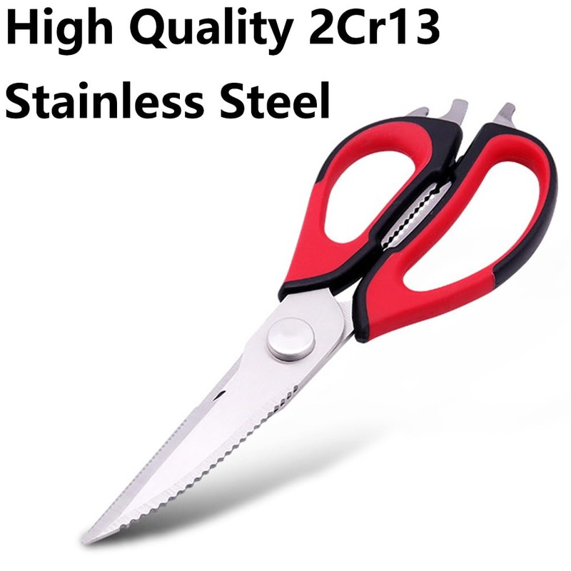 Multifunction Kitchen Scissors, 6-in-1 Stainless Steel Heavy Duty Kitchen Shears