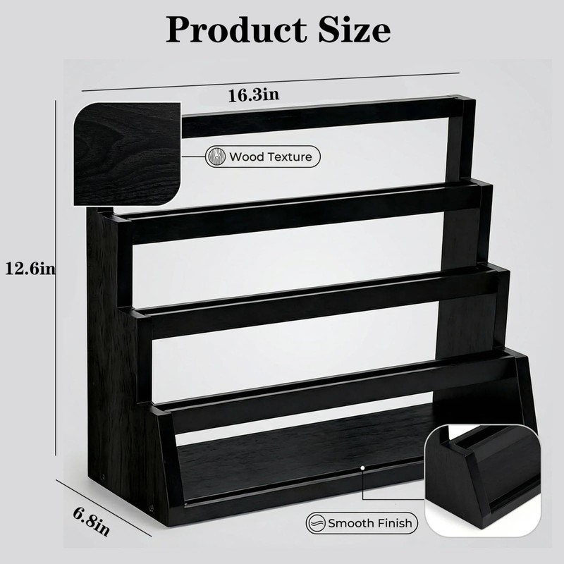 WQLLWFC 4 Tier Wooden Card Display Stand