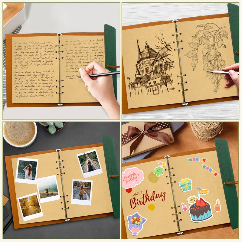 Joy & Inspiration PU Leather Notebook Vintage Refillable Bound Beautiful