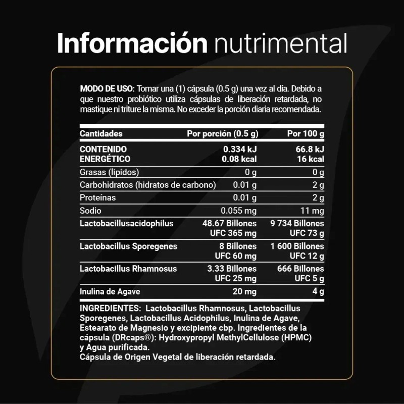 Suplemento Alimenticio Billion Probiotics 60g Life