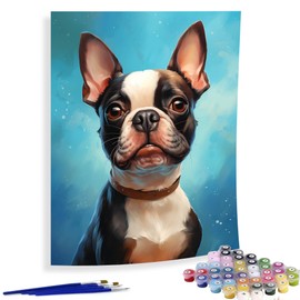Diymood Paint by Numbers for Adults Dogs, DIY Oil Painting Animal Acrylic Paint by Number Kits for Adults Beginner for Home Wall Decor 16x20 inch