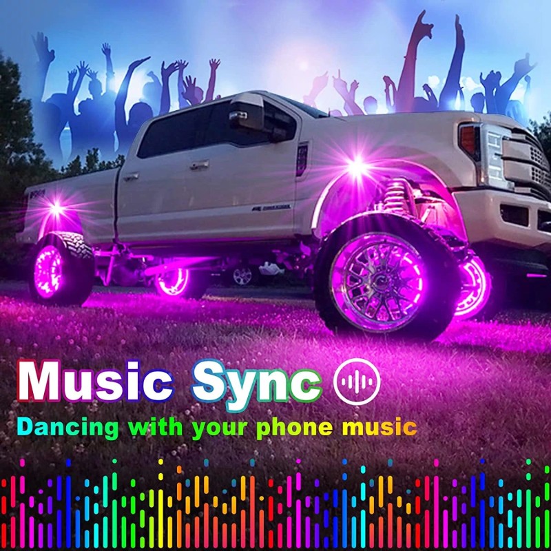 KEEPDSGN For JEEP Wrangler 10 Pods RGB LED Rock Lights