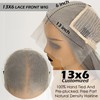 QMSSR 13X6 Lace Front Wig Long Straight Grey Synthetic Lace