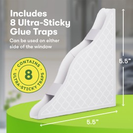 BugMD Fly Traps for Windows - Fly Traps for Indoors Sticky, Indoor Fly Traps, Fly Paper Corners, Indoor Fly Catcher, House Fly Killer Indoor, Indoor Fly Control, Window Fly Tape, Corner Fly Strips