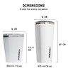 Corkcicle Tumbler Insulated Stainless Steel Bottle/Thermos, 16 oz, White