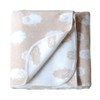 Organic Cotton Fabric Unstitched Fluffy Sheep Pattern Swaddle (Gray)