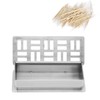 Stainless Steel Toothpick Holder Hollowed Out Rust Prevention Rectangle Toothpick