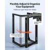 15U Wall Mount Network Cabinet 19-Inch Carbon Steel Open Frame