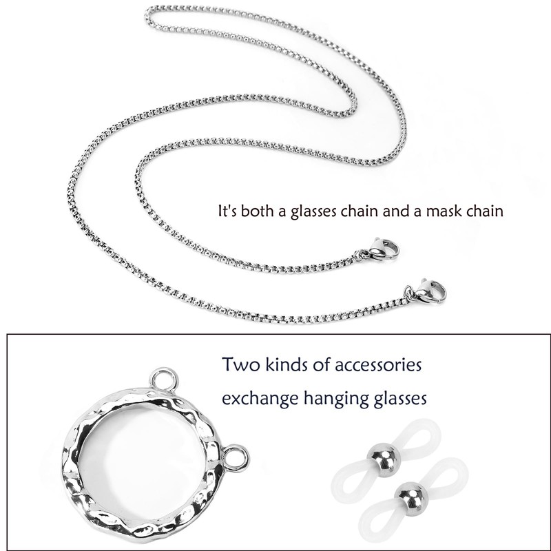 Glasses Holder Chain Loop Eyeglasses Necklace Ring for Women Reading