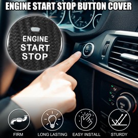 TUCKBOLD Engine Start Stop Button Cover for Subaru WRX Durable | Ignition Starter Switch Sticker Black 1 Pcs