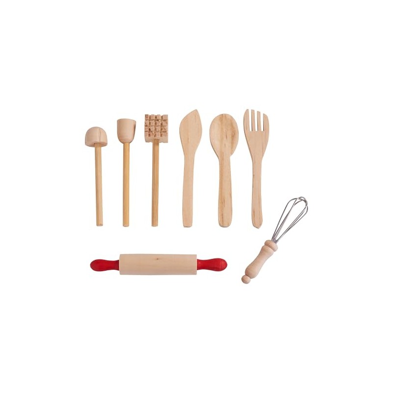VBS Miniatures Kitchen Utensils 8 Pieces 8cm Tablespoons Whisk Forks