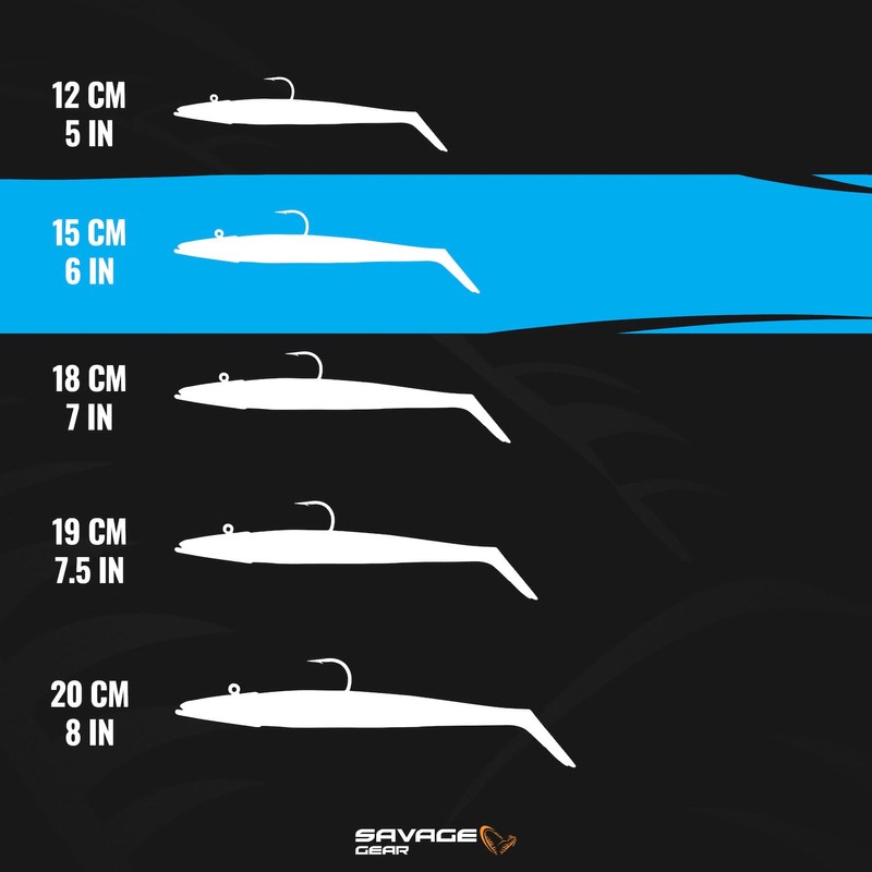 SAVAGE GEAR Sand Eel 6 PULG SEJ160 (2 Piezas)-MO-Murdered out