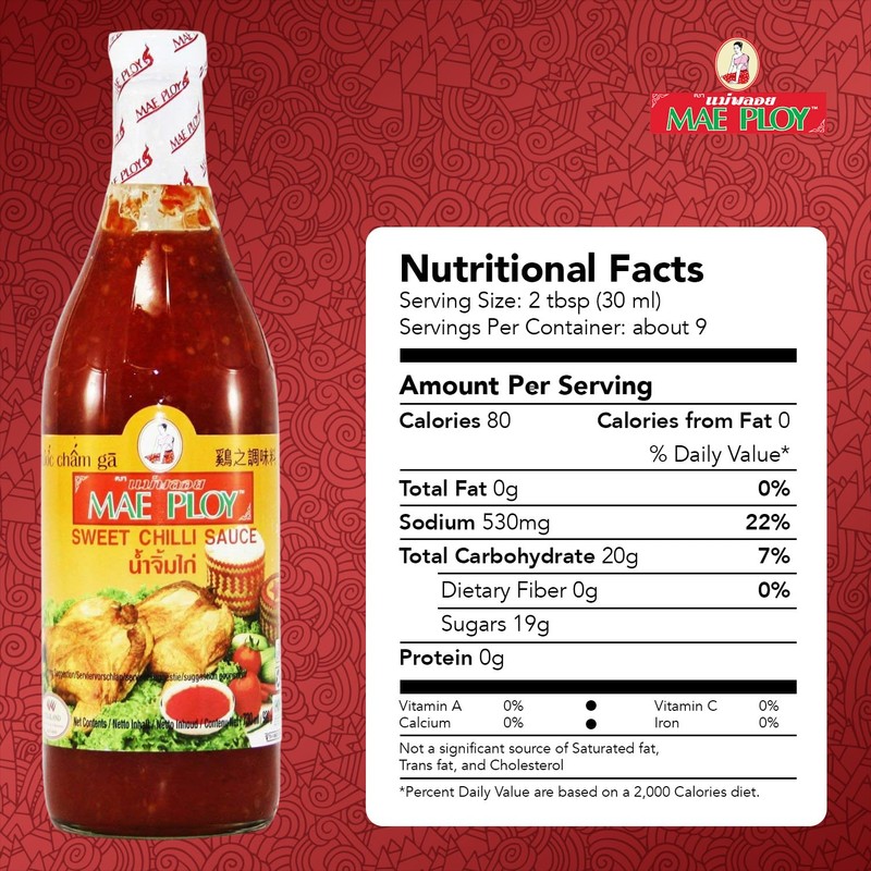 Mae Ploy Sweet Chili Sauce From Thailand, Mild Spicy And