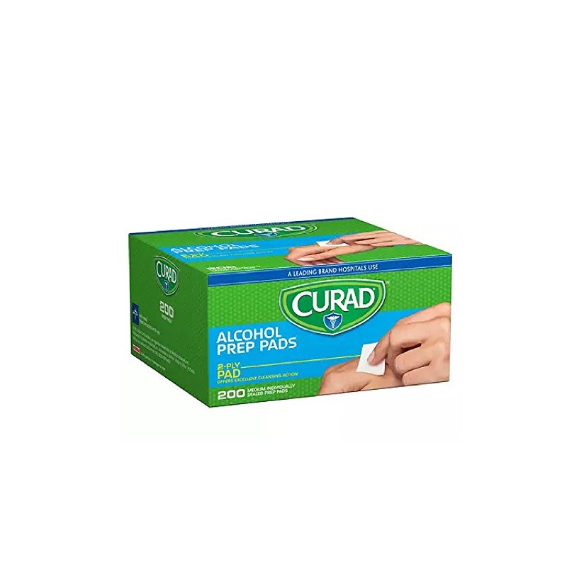 Curad Alcohol Prep Pads 200 Ea (Pack Of 2)