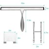 steauty Shower Squeegee for Glass Doors,10-Inch Shower Glass Squeegee, Sliver