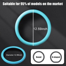 JDDRY Steering Wheel Cover - Silicone Protector - Universal Fit - Light Blue (1PC)