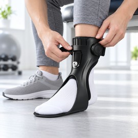Airbag AFO Foot Drop Brace – Adjustable Ankle Support with Soft Fabric Design for Daily Wear