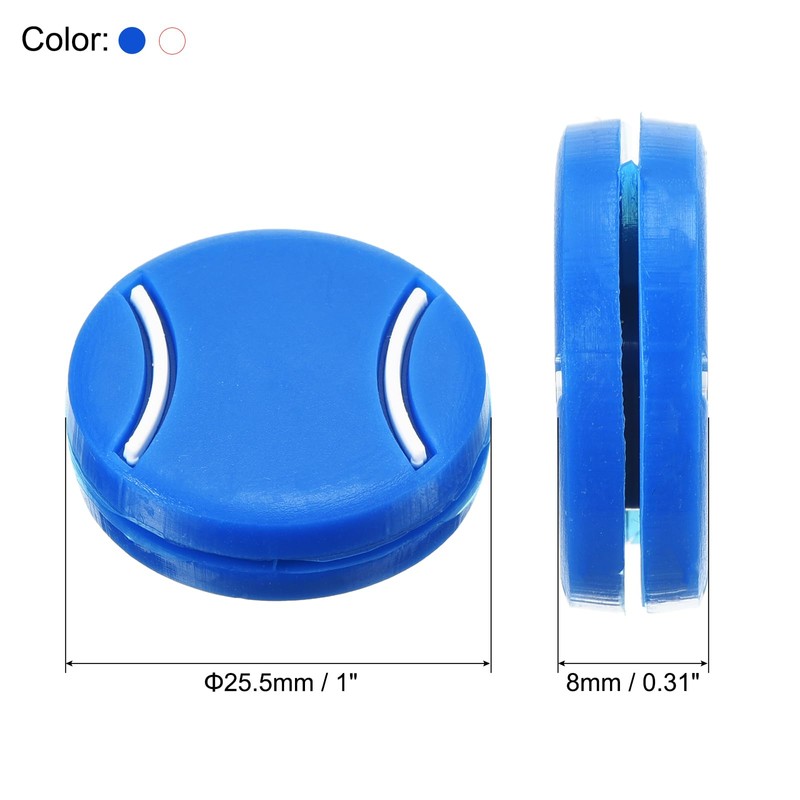 PATIKIL テニスラケット用振動吸収材 8個入り テニスラケットダンパー シリコン製ラケットストリングショック吸収器 テニスラケットとストリング用 ブルー/ホワイト