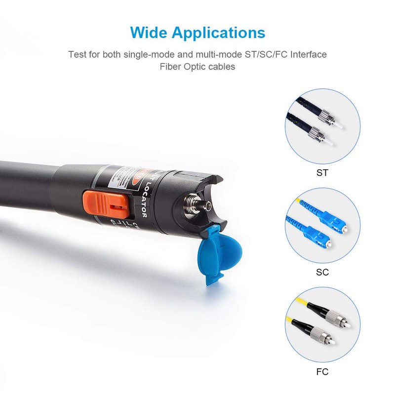 Visual Fault Locator (VFL), Fiber Optic Cable Tester Meter with