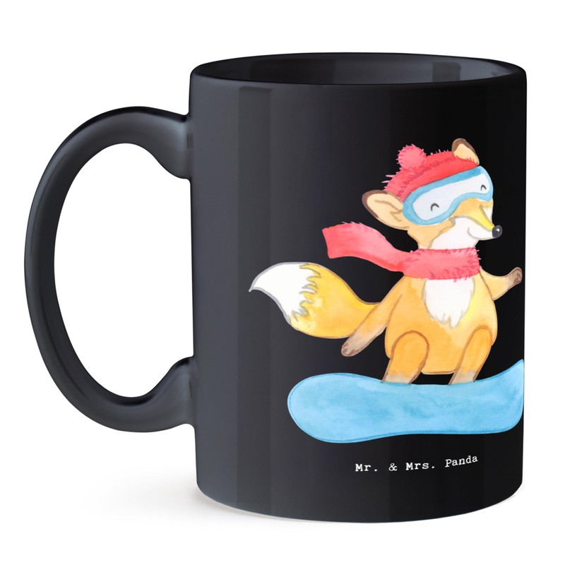 Mr. & Mrs. Panda Tasse Snowboarden Zauber - Geschenk, Kaffeetassen,