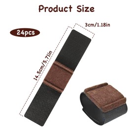 YANINEE 24 pieces parquet floor protectors for chairs swing chair Esw, felt gliders, chair gliders, cantilever chair