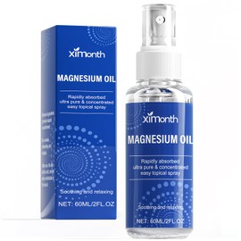 Magnesium Spray, Magnesium Oil Spray, 100% Organic Pure Mg Oil Fast Absorbent, Chloride for Feet & Body, Nourish Skin and Promote Sleep (2FL.OZ)