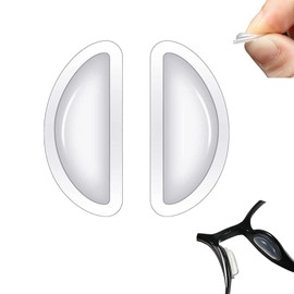 18 Pair Airbag Eyeglasses Nose Pads - Soft Silicone Air Chamber Eyeglass Nose Pads with Glasses Ear Hook and Glasses Temple Tips (Clear)