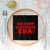 XIUHUBA In My Birthday Era Napkins, 50 Pcs Red Foil