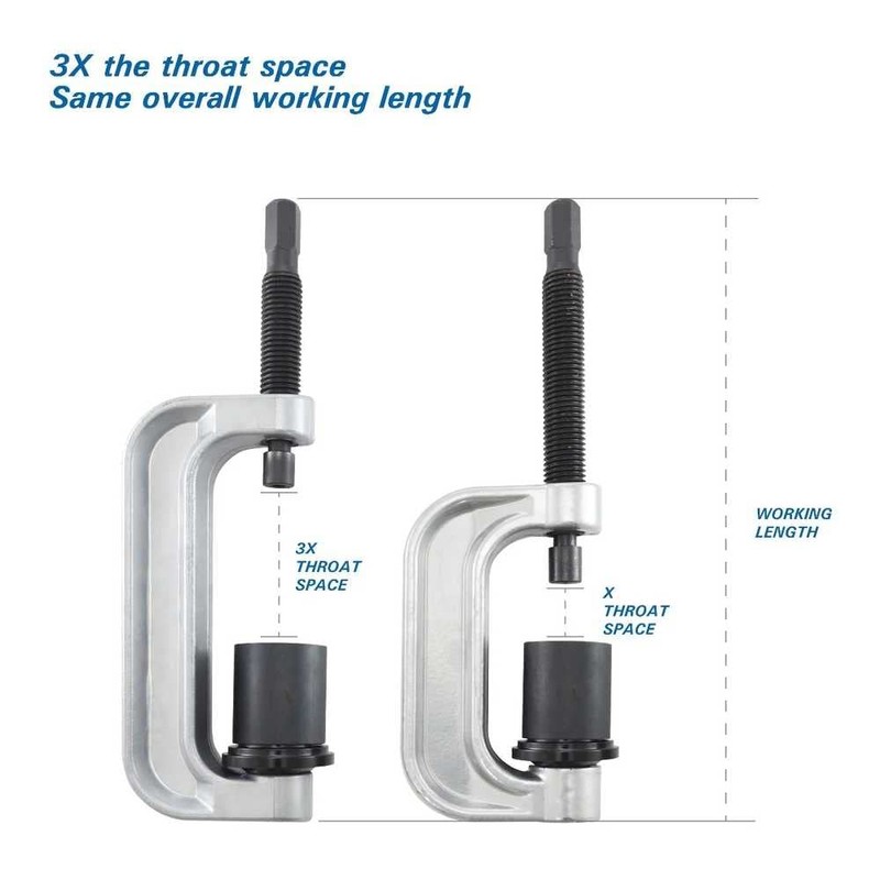 Astro Pneumatic Tool 78100 Goliath Ball Joint XL C-Frame Press