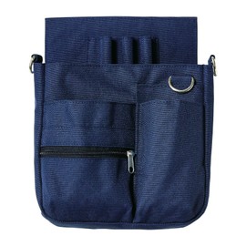 Infirmiere Nurse Pouch Organizer Large Capacity 2-Way with Gusset and Belt, navy, 1 piece