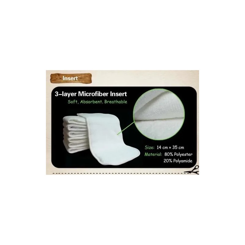 15 Pañales Ecológicos Alvababy Abs De Microfibra 10/5