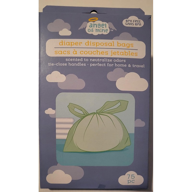Diaper Disposal Bags, Fragrance Fresh 75 Bags, BPA Free