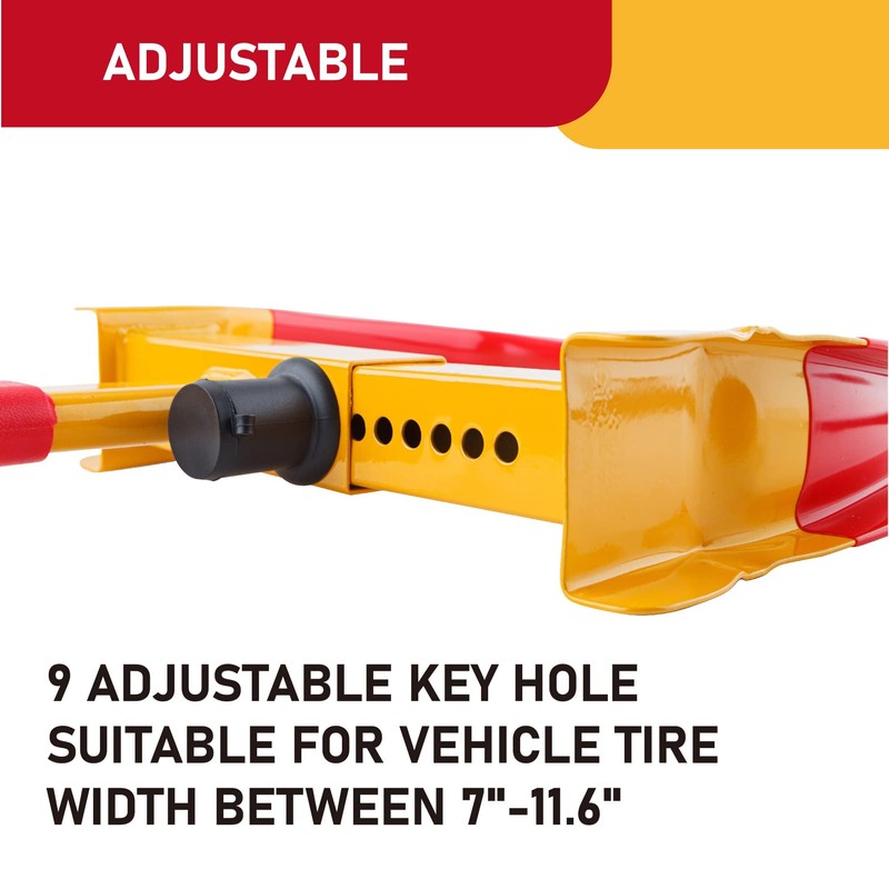 CARTMAN 2-Pack Heavy Duty Universal Trailer Lock Wheel Clamp, Adjustable