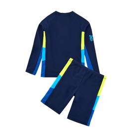 BASADINA Boys Swimsuits Long Sleeves 2 Piece Sunscreen Swimming Costume Boys Swimwear 4-14 Years