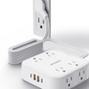 Glückluz Regleta Multicontacto Conector Multiple con 5M Electrica Extensión