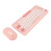 Wireless Keyboard Mouse Set Stylish Slim Round Keycaps Mute Ergonomic