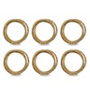 DII Decorative Basic Intertwined Napkin Ring Set, Gold, 6 Count