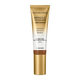 Max Factor Miracle Second Skin Hydrating Foundation, Tan Deep, 30 ml
