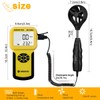 AIOMEST Digital Anemometer Wind Gauge, CFM Hand Held, AI-826A Wind