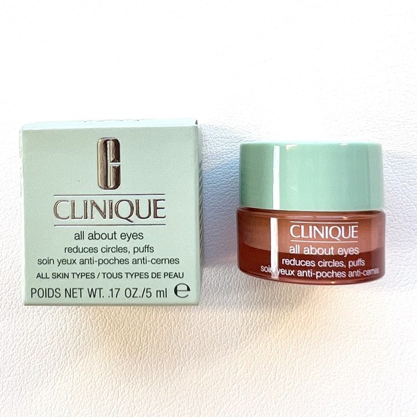 NEW Clinique ALL ABOUT EYES Reduces Circles Puffs 0.17 Oz Travel MINI Sz + 🎁