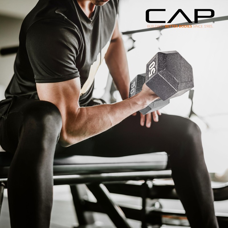 CAP Barbell Cast Iron Hex Dumbbell, Pair, 3 lb