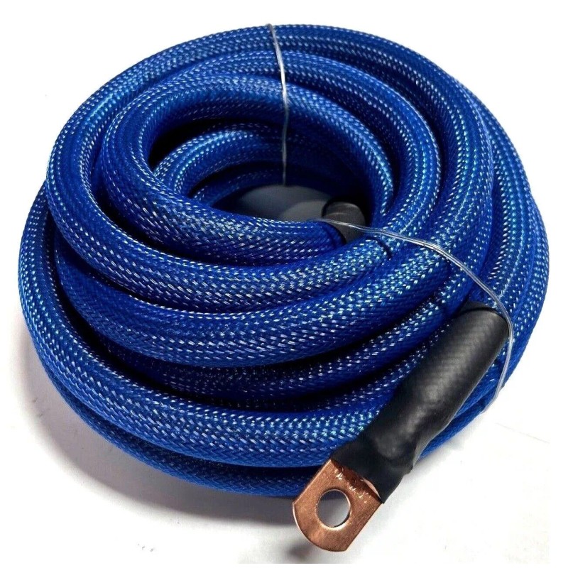 225FWY BIG 3 Upgraded BLUE 1/0 AWG Gauge Copper Snakeskin