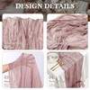 BESBESME Cheesecloth Table Runner,Large Gauze Pink Table Runner 10ft Cheesecloth