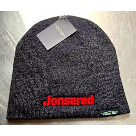 Jonsered heather black winter beanie hat custom embroidered NEW from dealer
