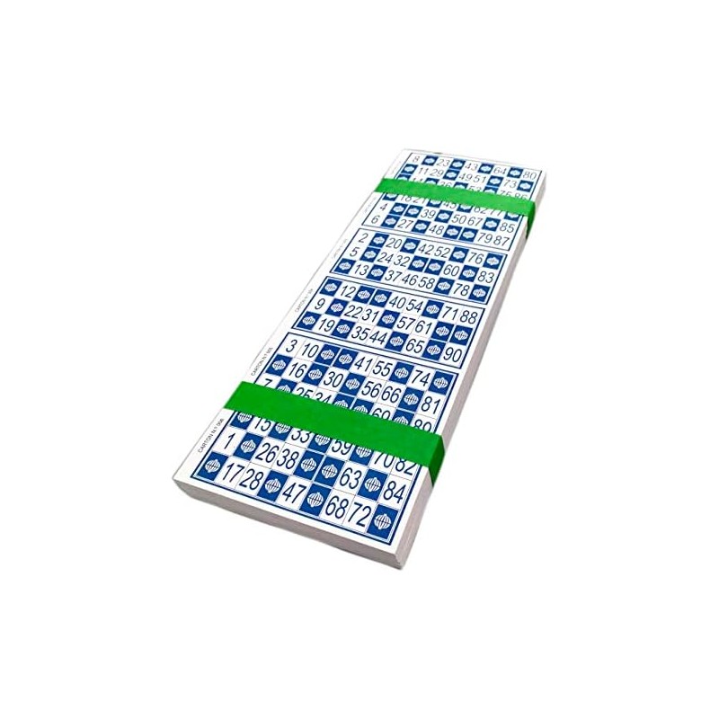 Genérico 600 Cartones para Bingo Tradicional De 90 Bolas (Azul)