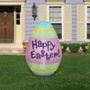 National Tree Company Easter Egg Inflatable Decoration, Pink, Easter Collection,